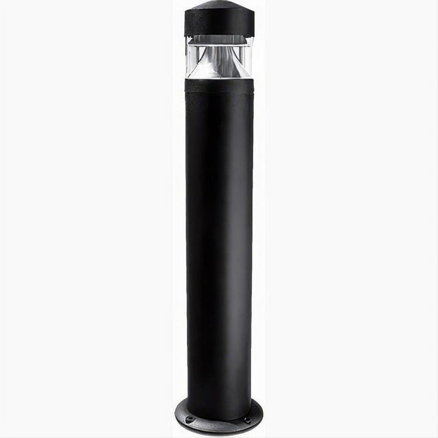 Dabmar Lighting D850-L12-30K-B Cast Alum Bollard Clear 120V-277V G24 LED 12W 30K Black