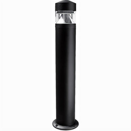 Dabmar Lighting D850-L20-50K-B Cast Alum Bollard Clear 120V-277V G24 LED 20W 50K Black