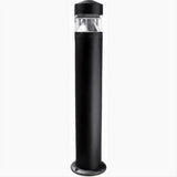 Dabmar Lighting D850-L9-40K-B Cast Alum Bollard Clear 120V GU24 LED 9W 40K Black