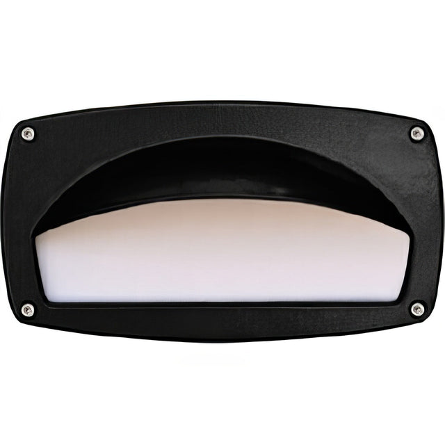 Dabmar Lighting DSL1014-B Recessed Hooded Brick/Step/Wall Light Black