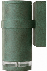 Dabmar Lighting DW3550-L7-27K-VG Cast Alum Down Light Wall Fixture 120V E26 LED 7W 27K Verde Green