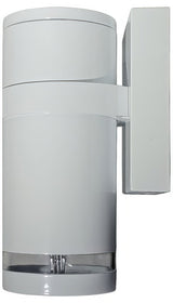 Dabmar Lighting DW3550-L7-27K-W Cast Alum Down Light Wall Fixture 120V E26 LED 7W 27K White