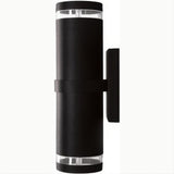 Dabmar Lighting DW3560-L12-30K-B Cast Alum Up and Down Wall Fixture 120V E26 2X LED 6W 30K Black