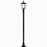 Dabmar Lighting GM1021-L6-30K-B Cast Alum 1 Post Top Fixture Pole + Base 120V E26 LED 6W 30K Black