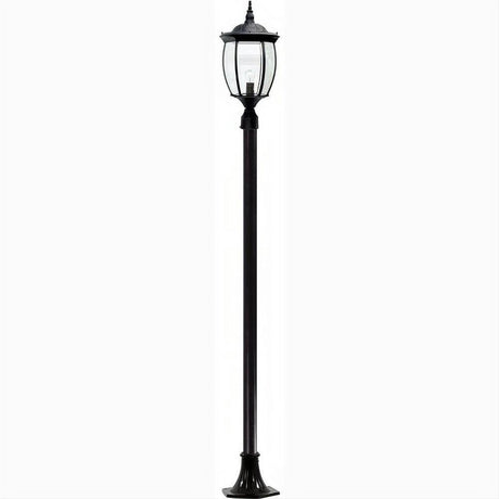 Dabmar Lighting GM1021-L6-30K-B Cast Alum 1 Post Top Fixture Pole + Base 120V E26 LED 6W 30K Black