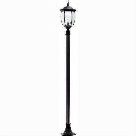 Dabmar Lighting GM1021-L9-27K-B Cast Alum 1 Post Top Fixture Pole + Base 120V GU24 LED 9W 27K Black