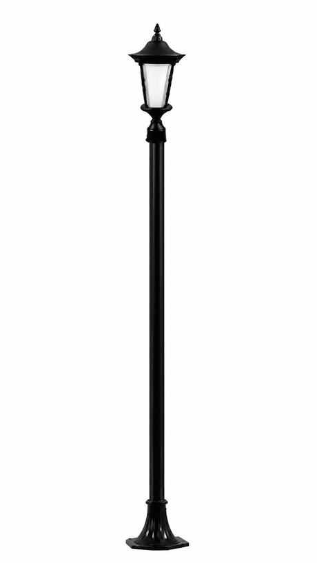 Dabmar Lighting GM1121-L18-65K-B black post light & pole