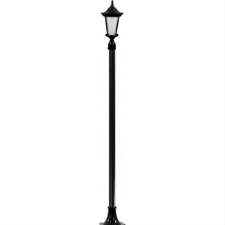 Dabmar Lighting GM1121-L9-27K-B Cast Alum 1 Post Top Fixture Pole + Base 120V GU24 LED 9W 27K Black