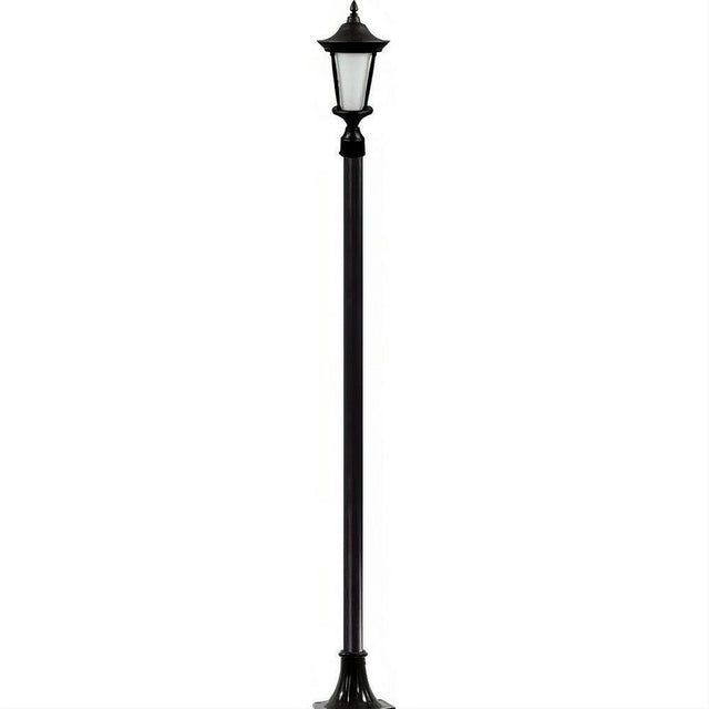 Dabmar Lighting GM1121-L9-27K-B Cast Alum 1 Post Top Fixture Pole + Base 120V GU24 LED 9W 27K Black