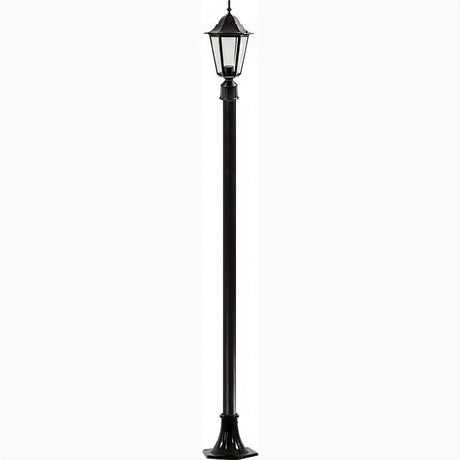 Dabmar Lighting GM1321S-L6-RGBW-B Cast Alum 1 Post Top Fixture Pole + Base 86V-265V E26 LED 6W RGBW Black