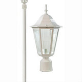 Dabmar Lighting GM1321S-L6-RGBW-W Cast Alum 1 Post Top Fixture Pole + Base 86V-265V E26 LED 6W RGBW White