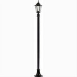 Dabmar Lighting GM1321S-L9-40K-B Cast Alum 1 Post Top Fixture Pole + Base 120V GU24 LED 9W 40K Black
