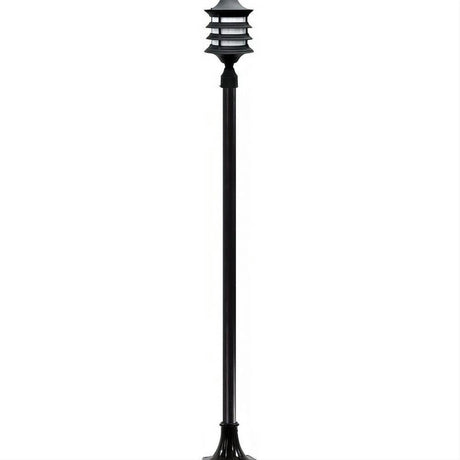 Dabmar Lighting GM1821-B Cast Alum 1 Post Top Fixture Pole + Base 120V E26 No Lamp Black