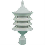 Dabmar Lighting GM1821-L18-30K-W Cast Alum 1 Post Top Fixture Pole + Base 120V E26 LED 18W 30K White