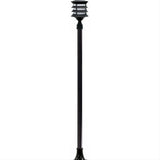 Dabmar Lighting GM1821-L9-40K-B Cast Alum 1 Post Top Fixture Pole + Base 120V GU24 LED 9W 40K Black