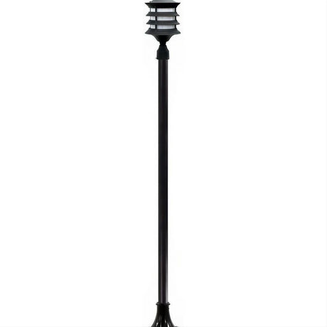 Dabmar Lighting GM1821-L9-40K-B Cast Alum 1 Post Top Fixture Pole + Base 120V GU24 LED 9W 40K Black