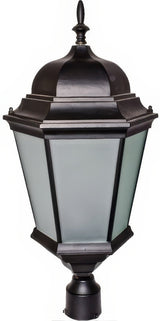 Dabmar Lighting GM235-B-FR-FR Cast Alum Post Top Fixture 120V E26 No Lamp Frost Black