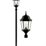 Dabmar Lighting GM2351-L20-50K-B Cast Alum 1 Post Top Fixture Pole + Base 120V-277V G24 LED 20W 50K Black