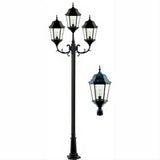 Dabmar Lighting GM2353-VG Cast Alum 3 Post Top Fixture Pole + Base 120V E26 No Lamp Verde Green