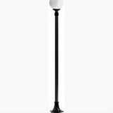 Dabmar Lighting GM2401-L6-30K-B Cast Alum 1 Post Top Fixture Pole + Base 120V E26 LED 6W 30K Black