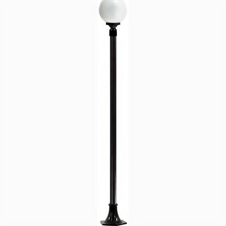 Dabmar Lighting GM2401-L6-60K-B Cast Alum 1 Post Top Fixture Pole + Base 120V E26 LED 6W 60K Black
