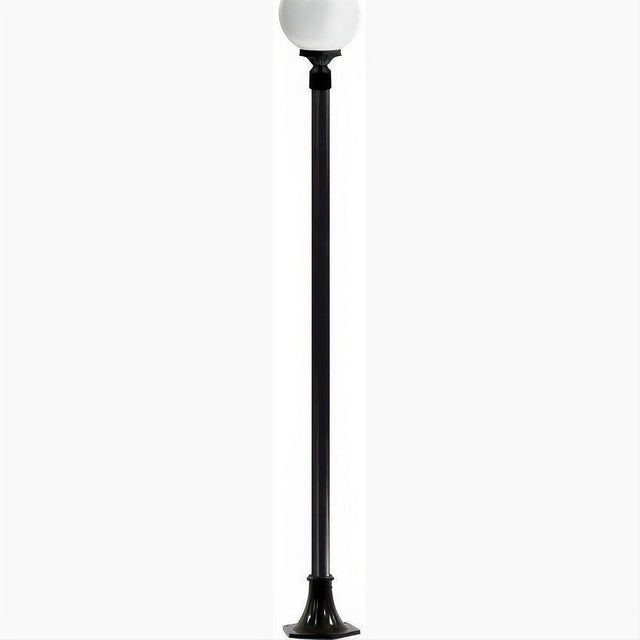 Dabmar Lighting GM2401-L9-40K-B Cast Alum 1 Post Top Fixture Pole + Base 120V GU24 LED 9W 40K Black