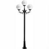 Dabmar Lighting GM2403-L18-30K-B Cast Alum 3 Post Top Fixture Pole + Base 120V E26 3X LED 6W 30K Black
