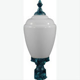 Dabmar Lighting GM285-L18-30K-VG Cast Alum Post Top Fixture 120V E26 LED 18W 30K Verde Green