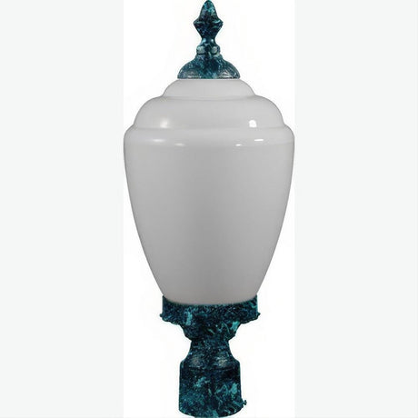 Dabmar Lighting GM285-L18-30K-VG Cast Alum Post Top Fixture 120V E26 LED 18W 30K Verde Green