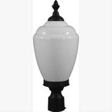 Dabmar Lighting GM285-L18-65K-B Cast Alum Post Top Fixture 120V E26 LED 18W 65K Black