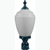 Dabmar Lighting GM285-L18-65K-VG Cast Alum Post Top Fixture 120V E26 LED 18W 65K Verde Green