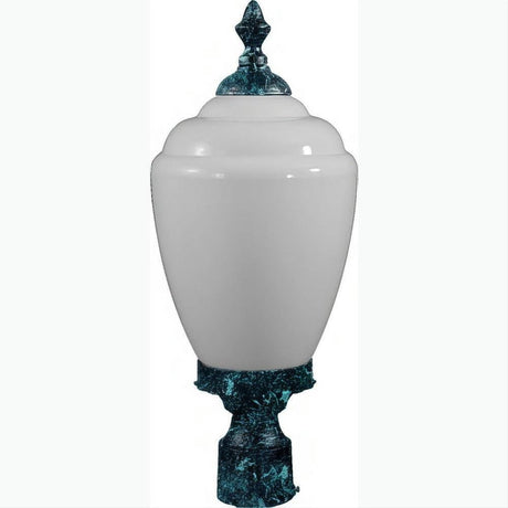 Dabmar Lighting GM285-L6-60K-VG Cast Alum Post Top Fixture 120V E26 LED 6W 60K Verde Green