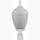 Dabmar Lighting GM285-L6-60K-W Cast Alum Post Top Fixture 120V E26 LED 6W 60K White