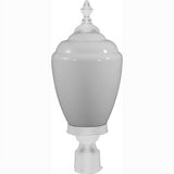 Dabmar Lighting GM285-L9-27K-W Cast Alum Post Top Fixture 120V GU24 LED 9W 27K White