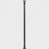 Dabmar Lighting GM2851-L18-65K-W Cast Alum 1 Post Top Fixture Pole + Base 120V E26 LED 18W 65K White