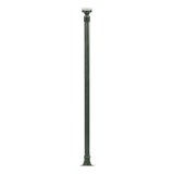 Dabmar Lighting GM2851-L18-65K-W Cast Alum 1 Post Top Fixture Pole + Base 120V E26 LED 18W 65K White