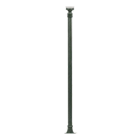 Dabmar Lighting GM2851-L18-65K-W Cast Alum 1 Post Top Fixture Pole + Base 120V E26 LED 18W 65K White