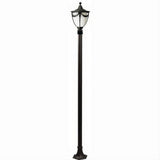 Dabmar Lighting GM4801-L6-30K-B Cast Alum 1 Post Top Fixture Pole + Base 120V E26 LED 6W 30K Black