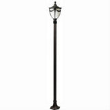 Dabmar Lighting GM4801-L6-RGBW-B Cast Alum 1 Post Top Fixture Pole + Base 86V-265V E26 LED 6W RGBW Black