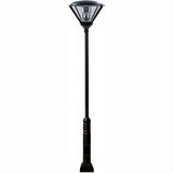 Dabmar Lighting GM5001-B Cast Alum 1 Post Top Fixture Pole + Base 120V E26 No Lamp Black