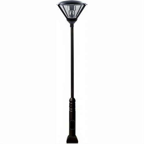 Dabmar Lighting GM5001-B Cast Alum 1 Post Top Fixture Pole + Base 120V E26 No Lamp Black