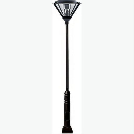 Dabmar Lighting GM5001-L30-65K-B Cast Alum 1 Post Top Fixture Pole + Base 85V-265V E26 LED 30W 65K Black