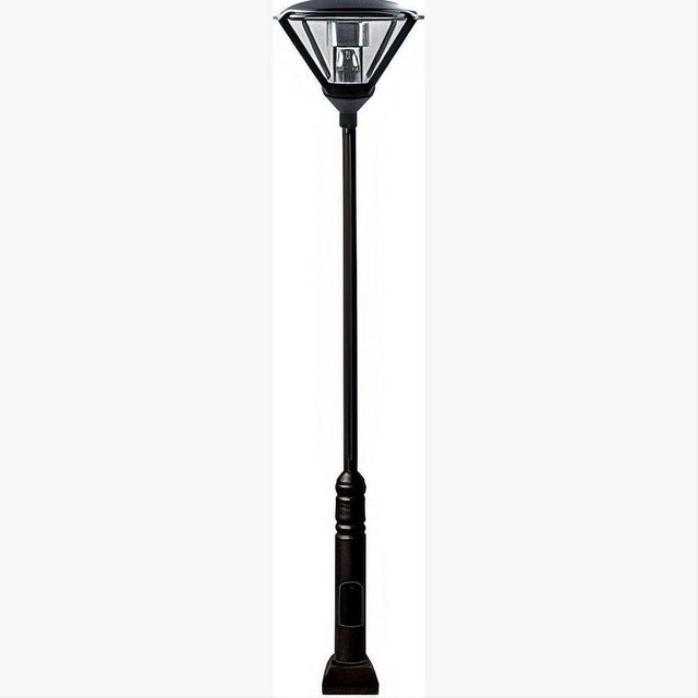 Dabmar Lighting GM5001-L30-65K-B Cast Alum 1 Post Top Fixture Pole + Base 85V-265V E26 LED 30W 65K Black