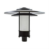 Dabmar Lighting GM510-L30-65K-B-FR-FR Cast Alum Post Top Fixture 85V-265V E26 LED 30W 65K Frost Black