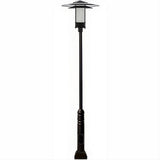Dabmar Lighting GM5101-B-FR-FR Cast Alum 1 Post Top Fixture Pole + Base 120V E26 No Lamp Frost Black