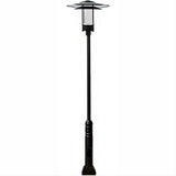 Dabmar Lighting GM5101-L20-30K-B Cast Alum 1 Post Top Fixture Pole + Base 120V-277V G24 LED 20W 30K Black