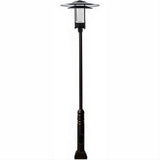 Dabmar Lighting GM5101-L30-30K-B Cast Alum 1 Post Top Fixture Pole + Base 85V-265V E26 LED 30W 30K Black