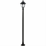 Dabmar Lighting GM5521-L18-30K-B Cast Alum 1 Post Top Fixture Pole + Base 120V E26 LED 18W 30K Black
