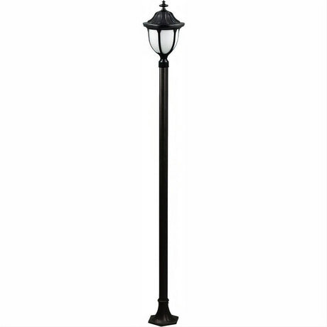 Dabmar Lighting GM5521-L18-65K-B Cast Alum 1 Post Top Fixture Pole + Base 120V E26 LED 18W 65K Black