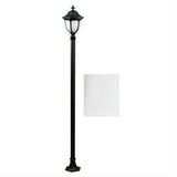 Dabmar Lighting GM5521-L9-27K-W Cast Alum 1 Post Top Fixture Pole + Base 120V GU24 LED 9W 27K White